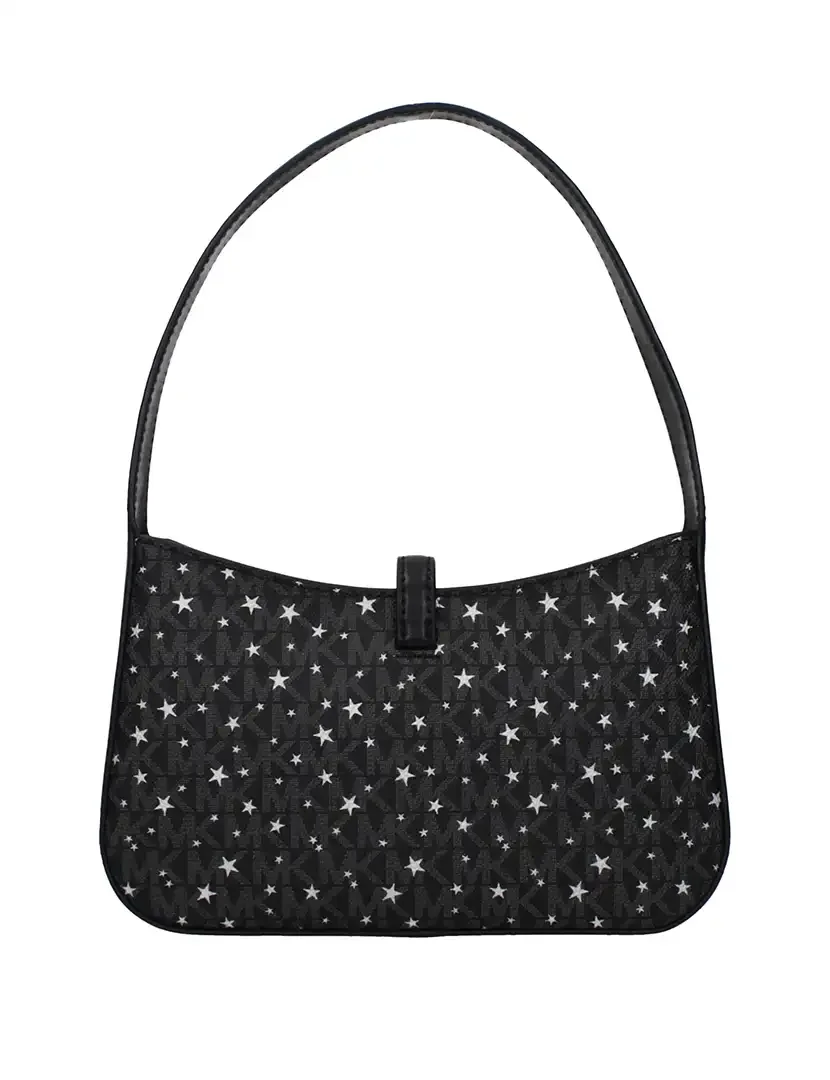 Star Pattern Shoulder Bag Black