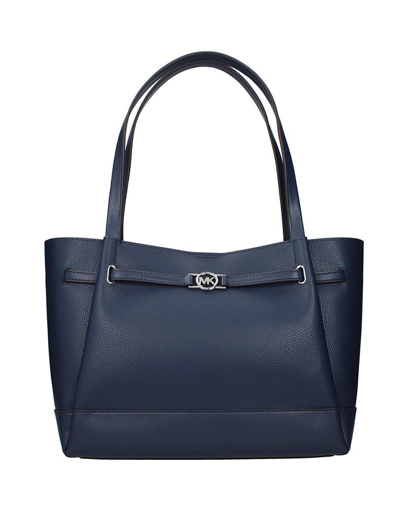 Reed Leather Tote Bag Navy