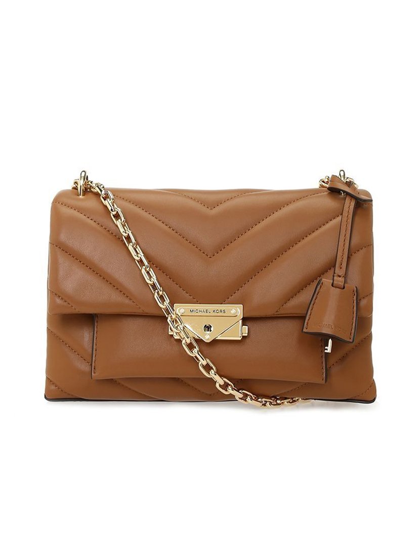 Cece Quilted Crossbody Bag Brown