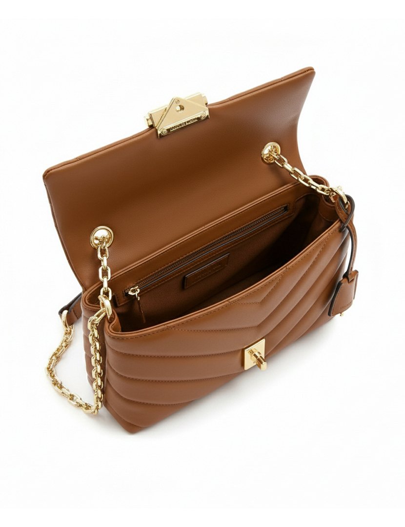 Cece Quilted Crossbody Bag Brown