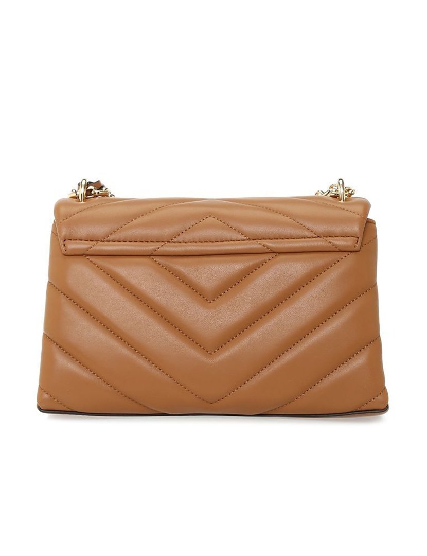 Cece Quilted Crossbody Bag Brown