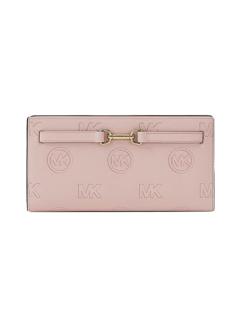 Carteira Carson Embossed Logo Powder Blush