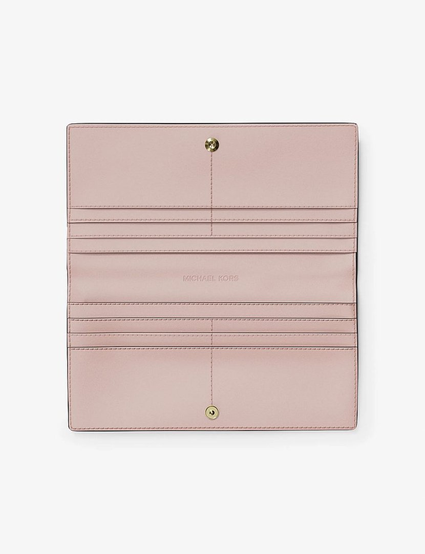 Carteira Carson Embossed Logo Powder Blush