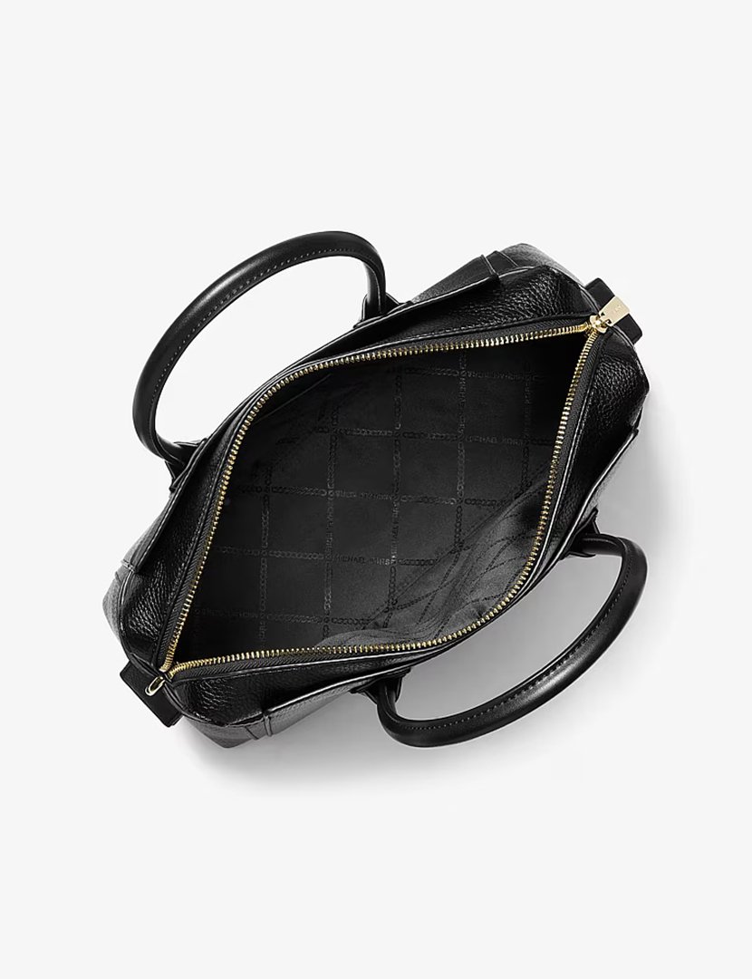 Mercer Medium Belted Satchel Black