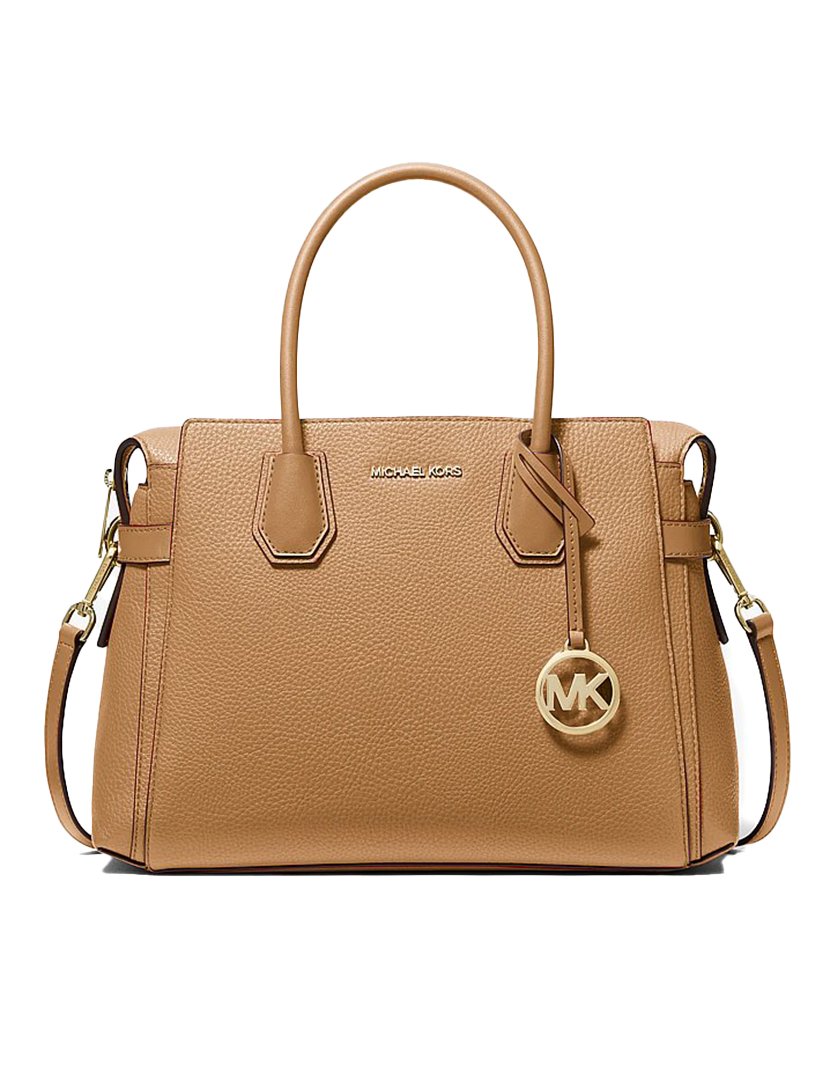 Mercer Medium Belted Satchel Camel