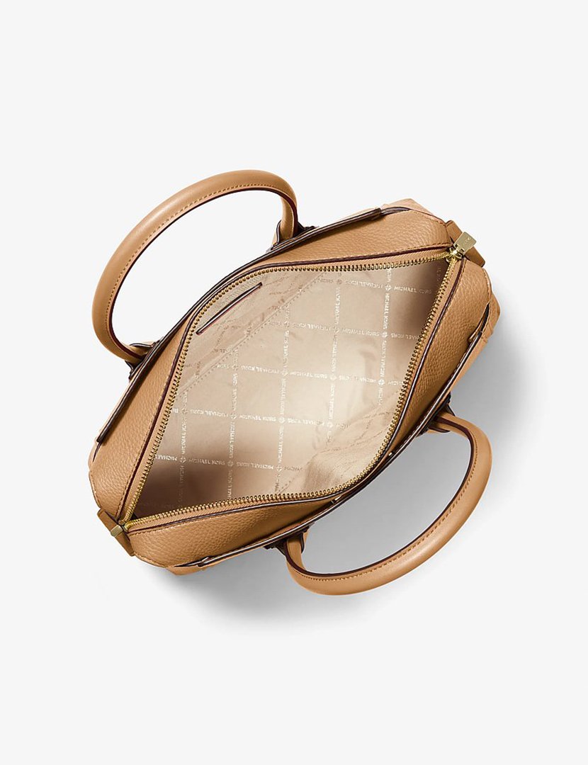Mercer Medium Belted Satchel Camel