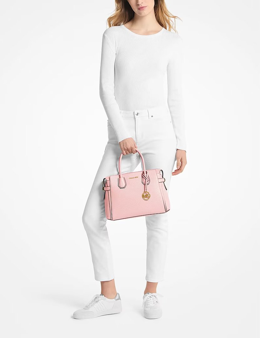 Mercer Medium Belted Satchel Pink