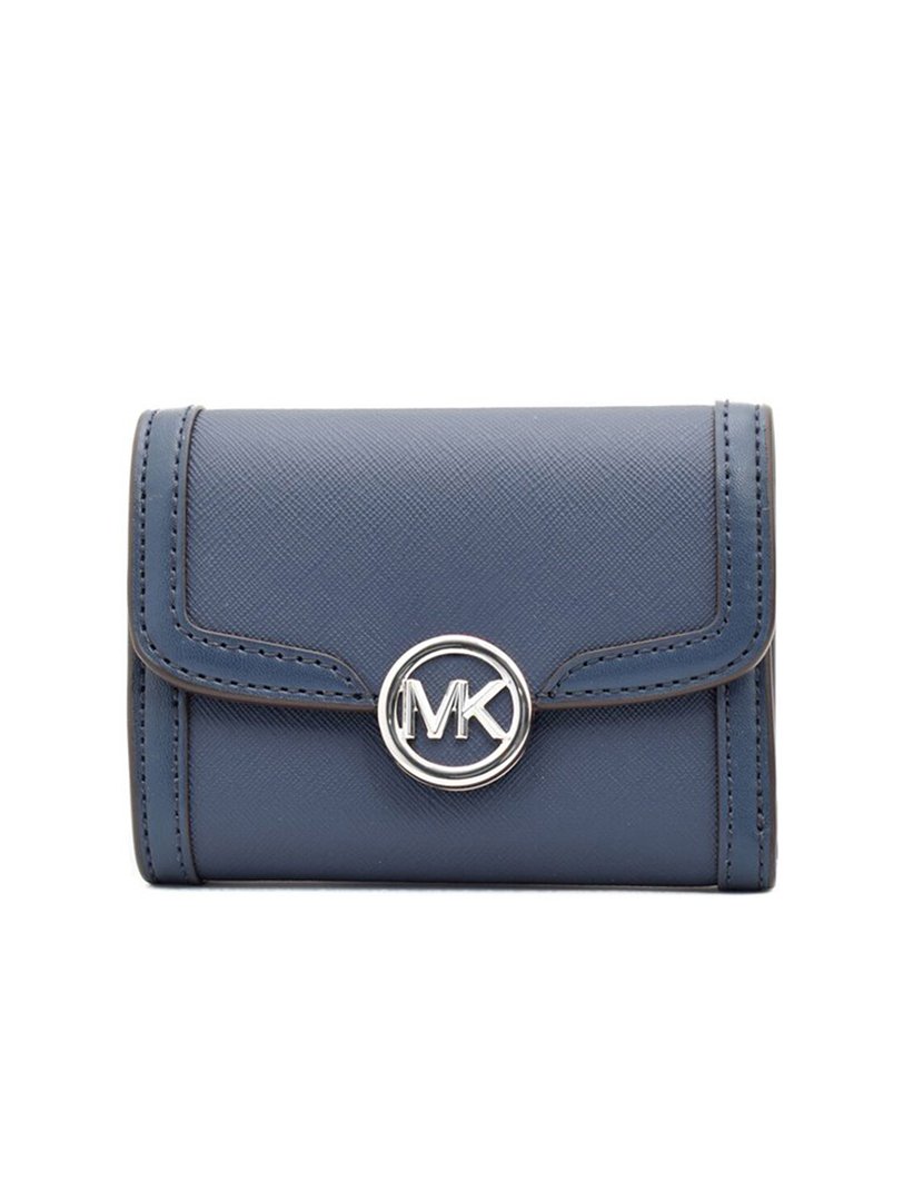 Carteira Leida Saffiano Navy