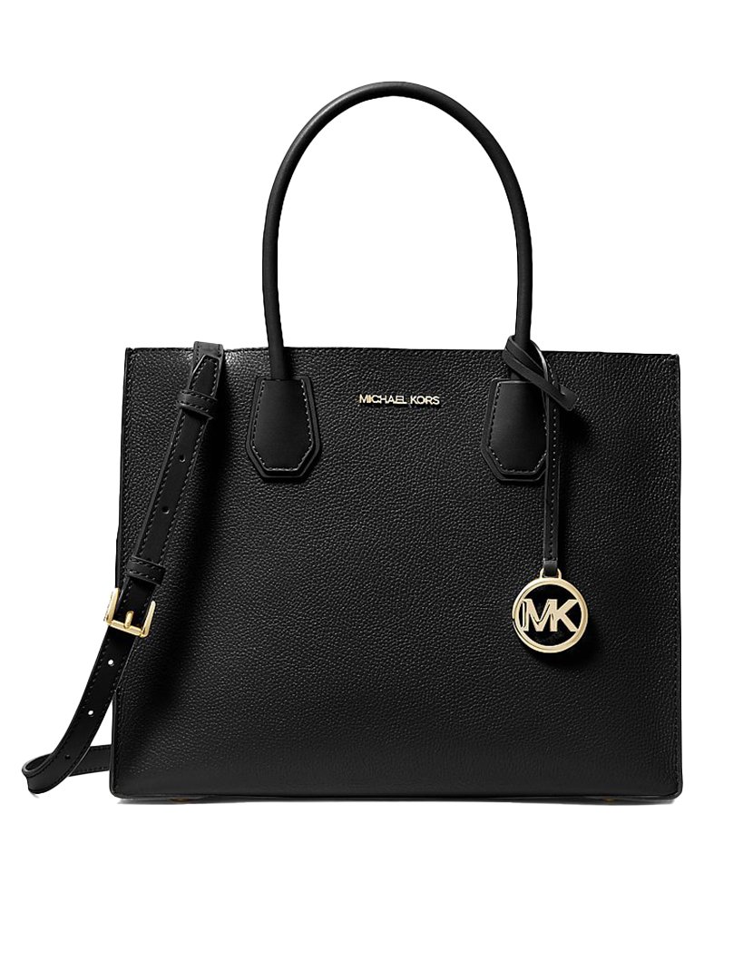 Mercer Large Pebbled Leather Black