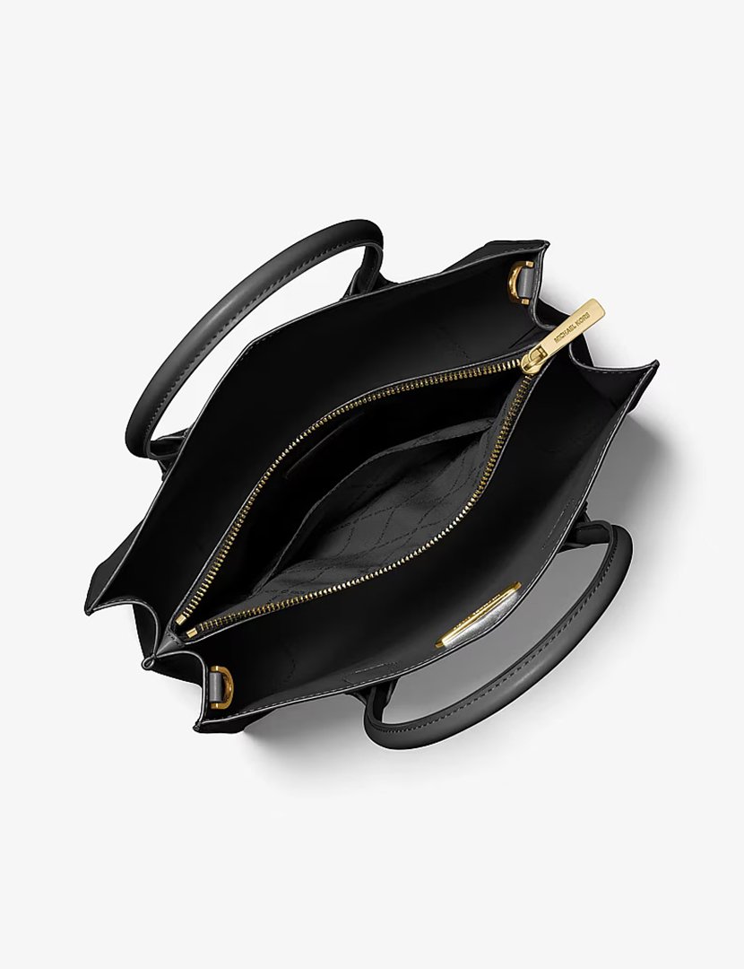 Mercer Large Pebbled Leather Black