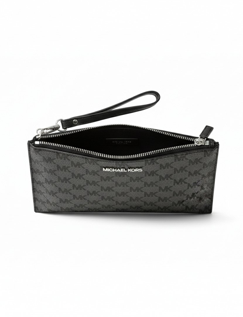 Jet Set Monogram Wristlet Lime Black