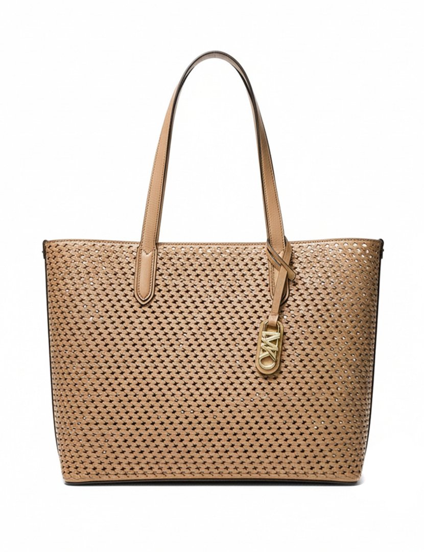 Eva Perforated Tote Bag Brown