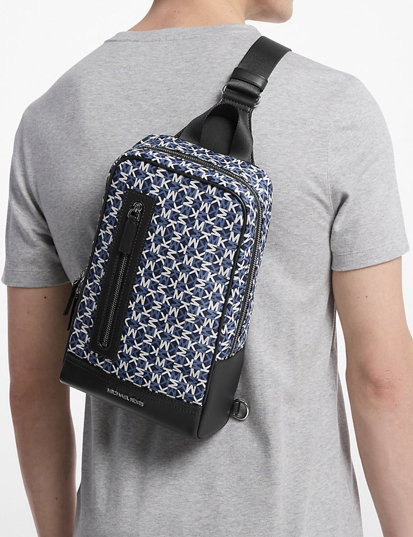 Lautner Monogram Print Black