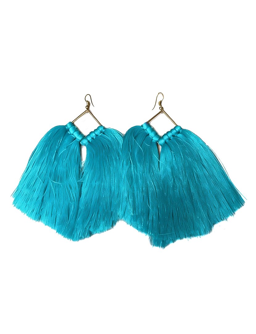 Brincos Franjas XL Azul
