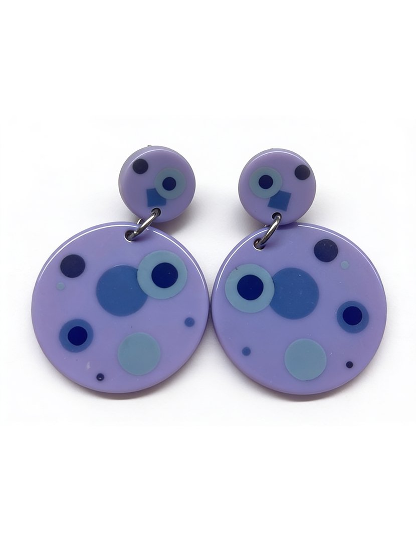 Lilac Round Earrings