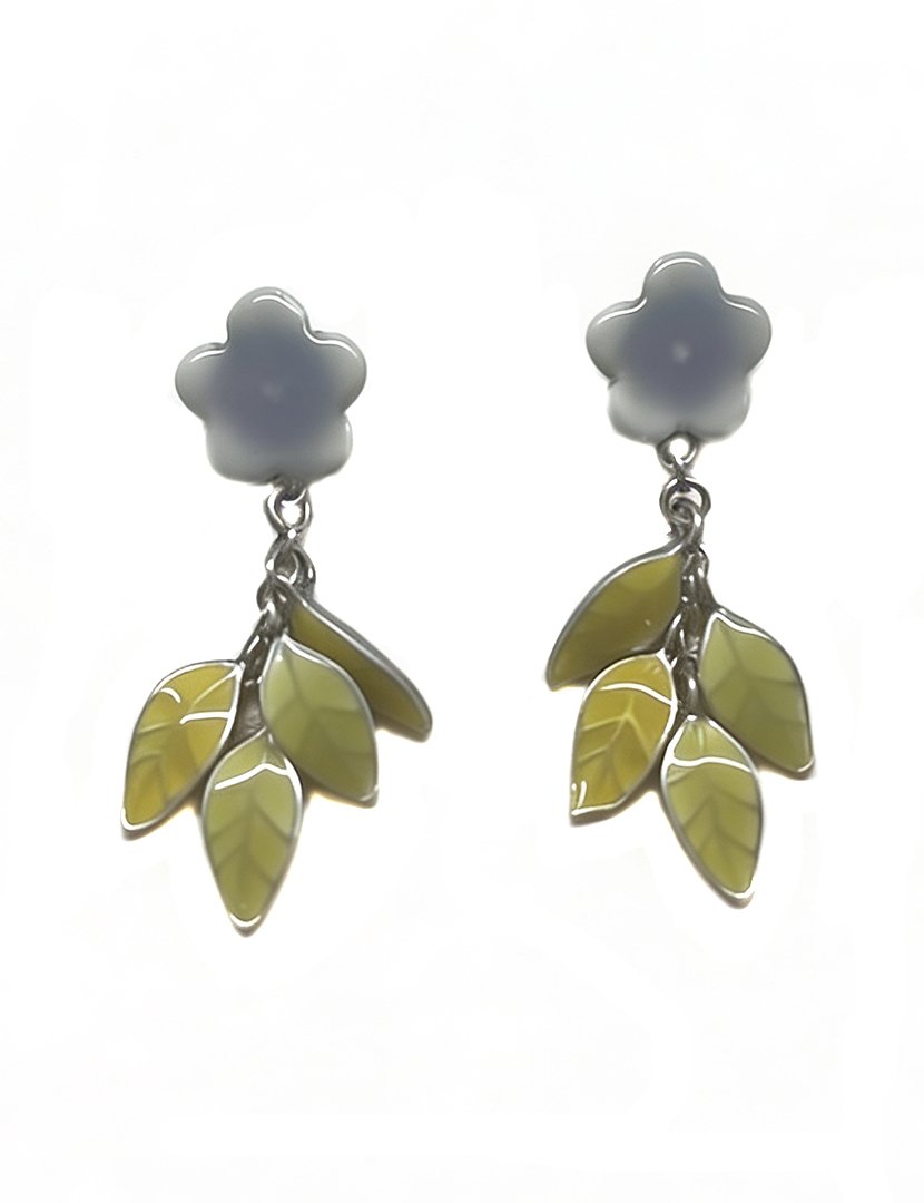 Light Blue Flower Earrings