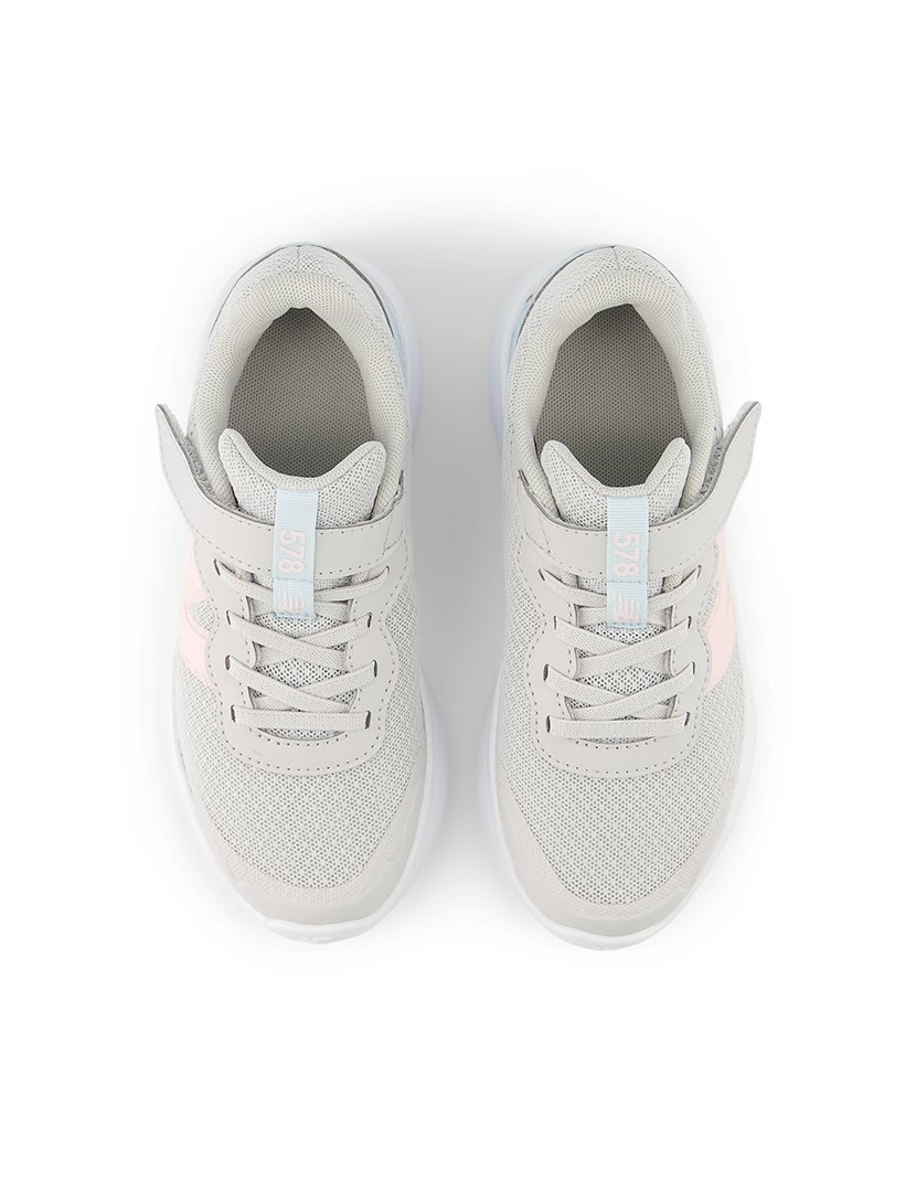 Ténis 578v1 Bungee Lace with Top Strap Grey Matter