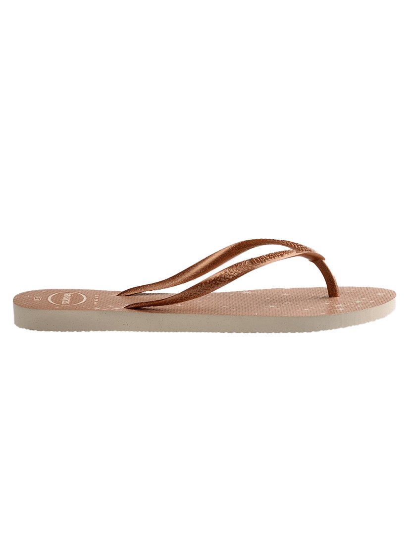 Chinelos Slim Gloss Beige