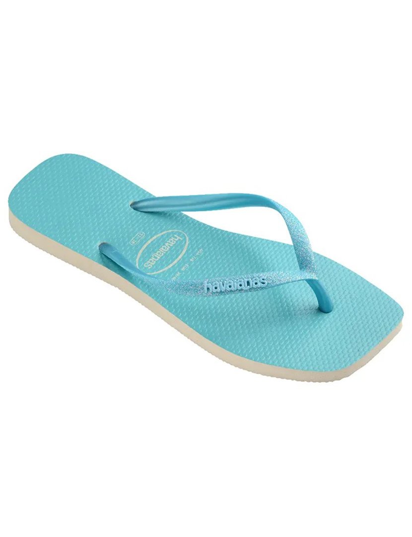 Chinelos Square Glitter Blue