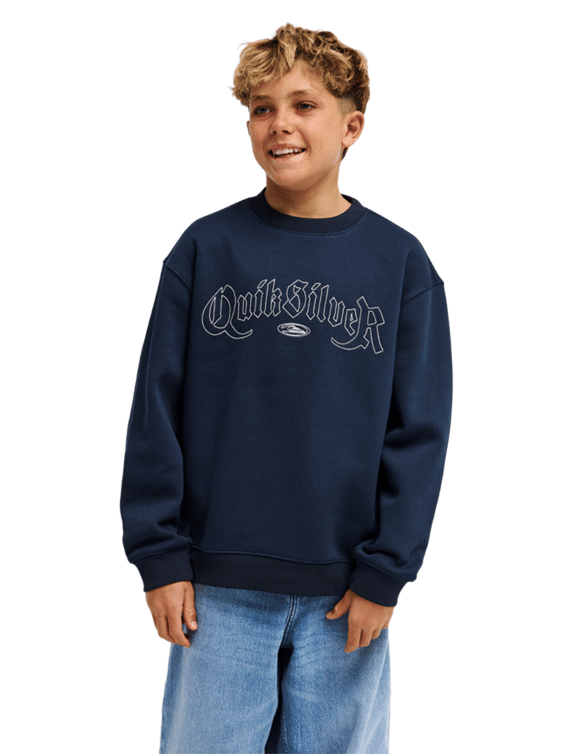 Sweatshirt Graphic Crew Oversized Preto
