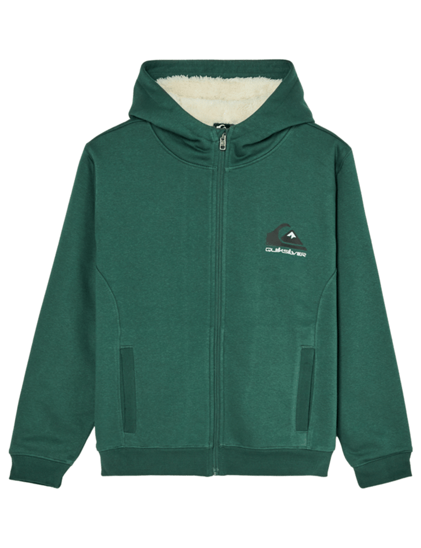 Casaco com capuz Fleece Sherpa Verde