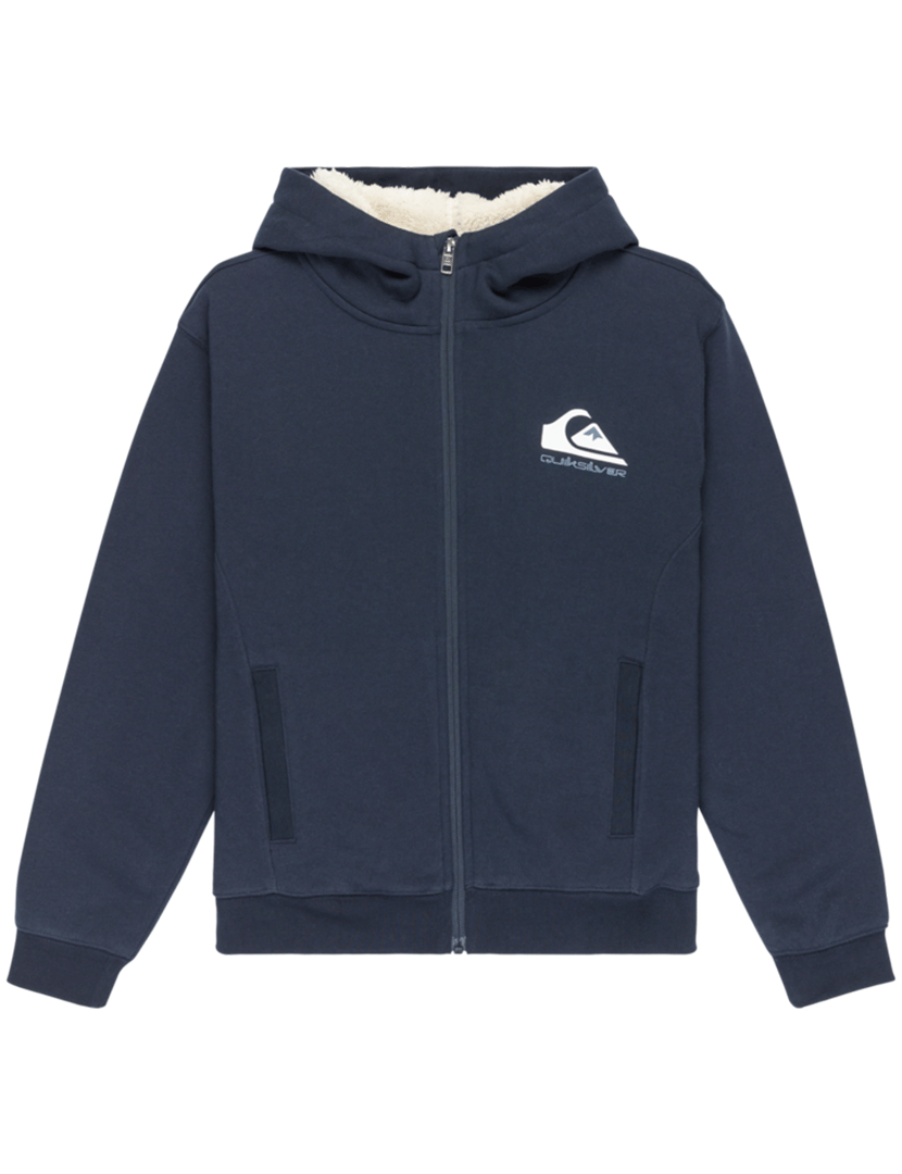 Casaco com capuz Fleece Sherpa Azul