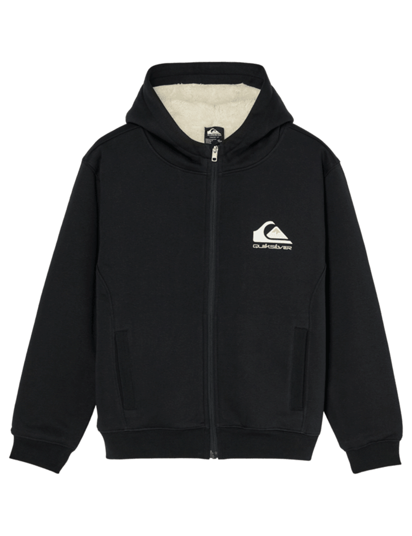 Casaco com capuz Fleece Sherpa Preto