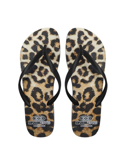 Chinelos Senhora Printed Lux Preto Preto
