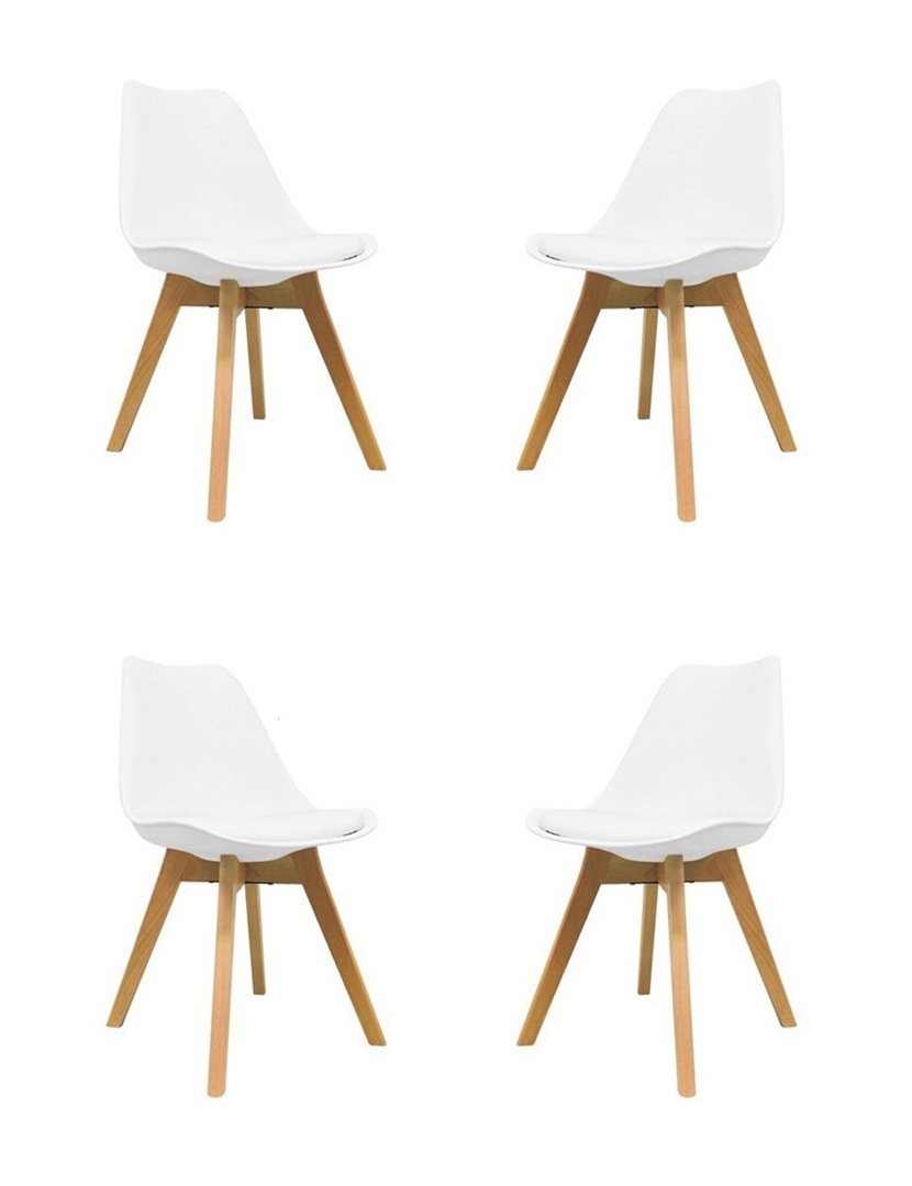Pack 4 Cadeiras Lulea Branca