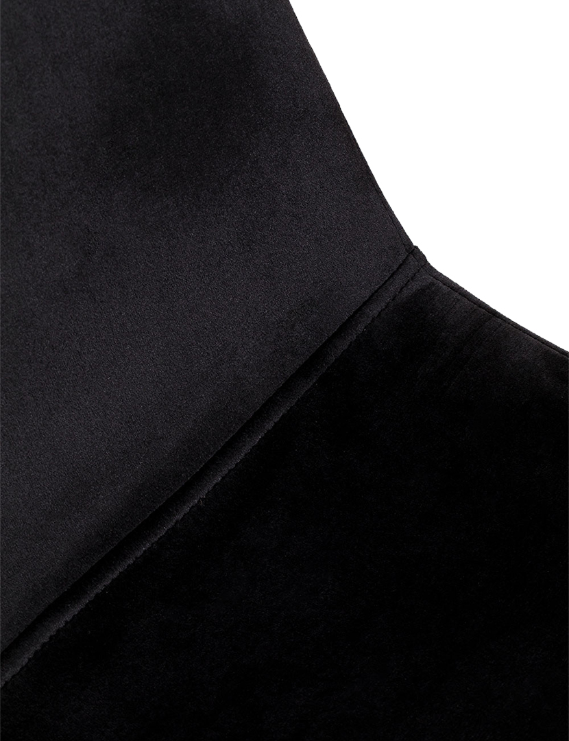 Cadeira Oslo Veludo Madeira Preta