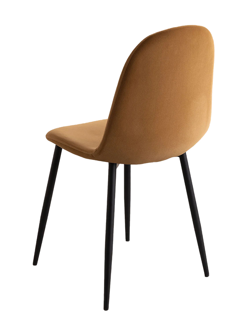 Cadeira Oslo Veludo Metal Mel