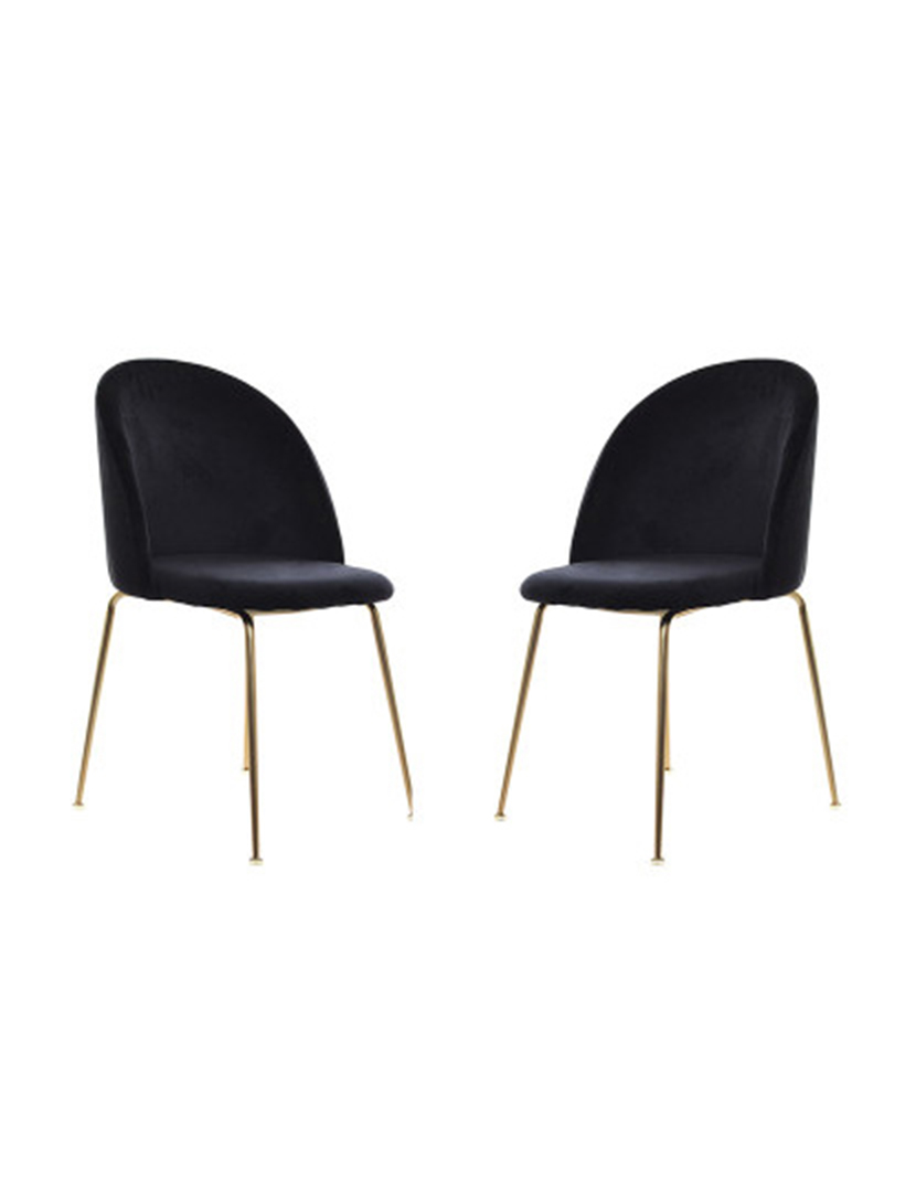 Pack 2 Cadeiras Glam Preta