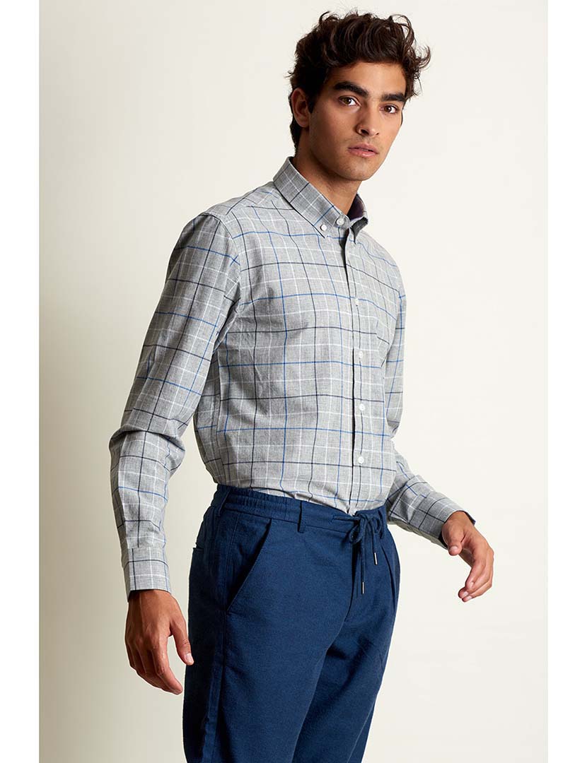 Camisa Cinzento Homem