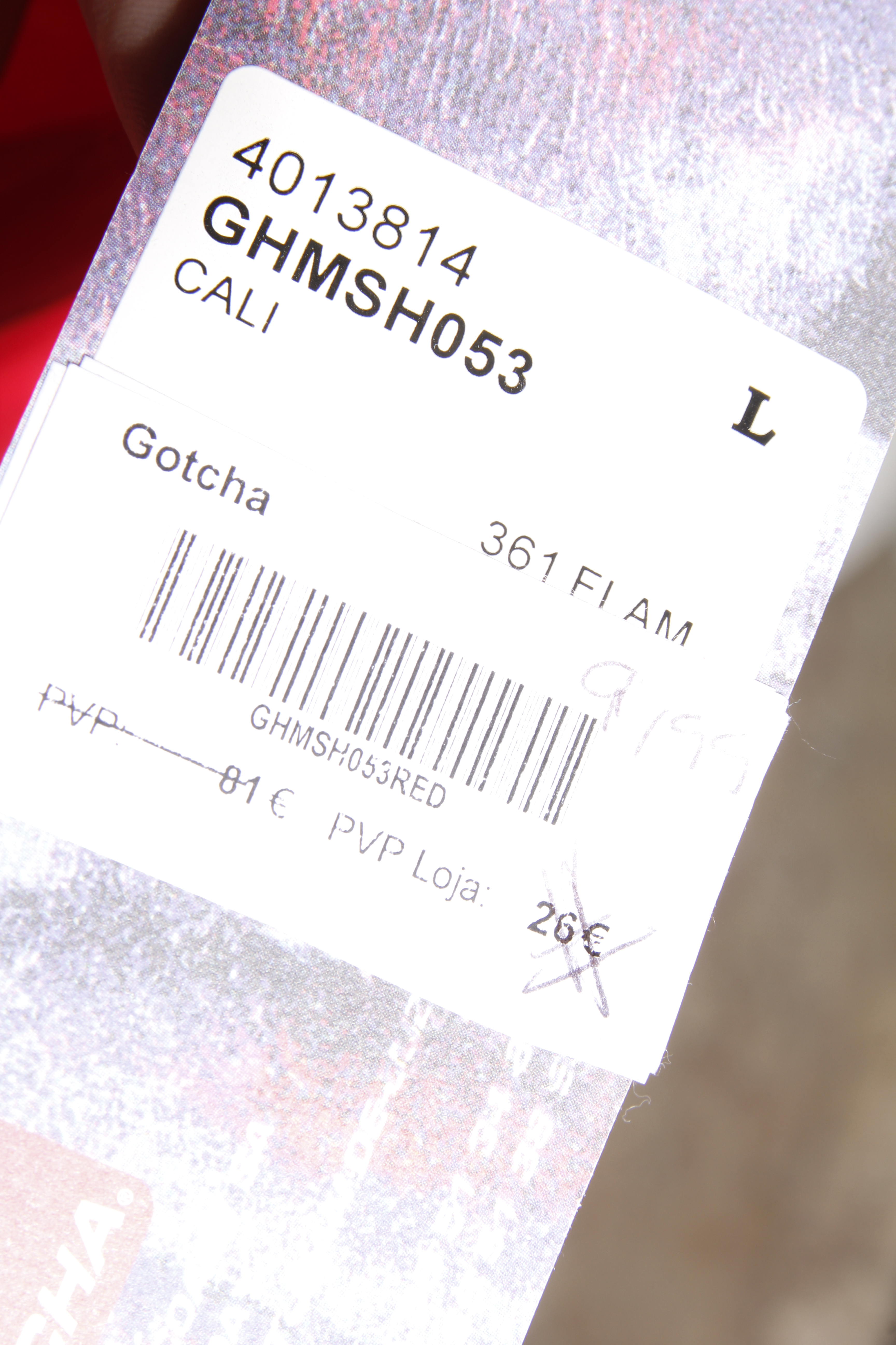 Camisa Vermelho Homem