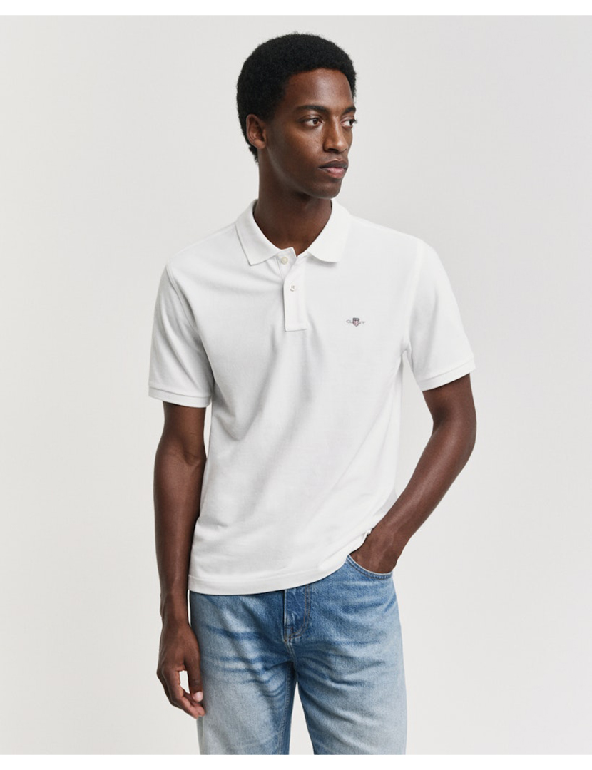 Pólo Archive Shield Piqué Branco