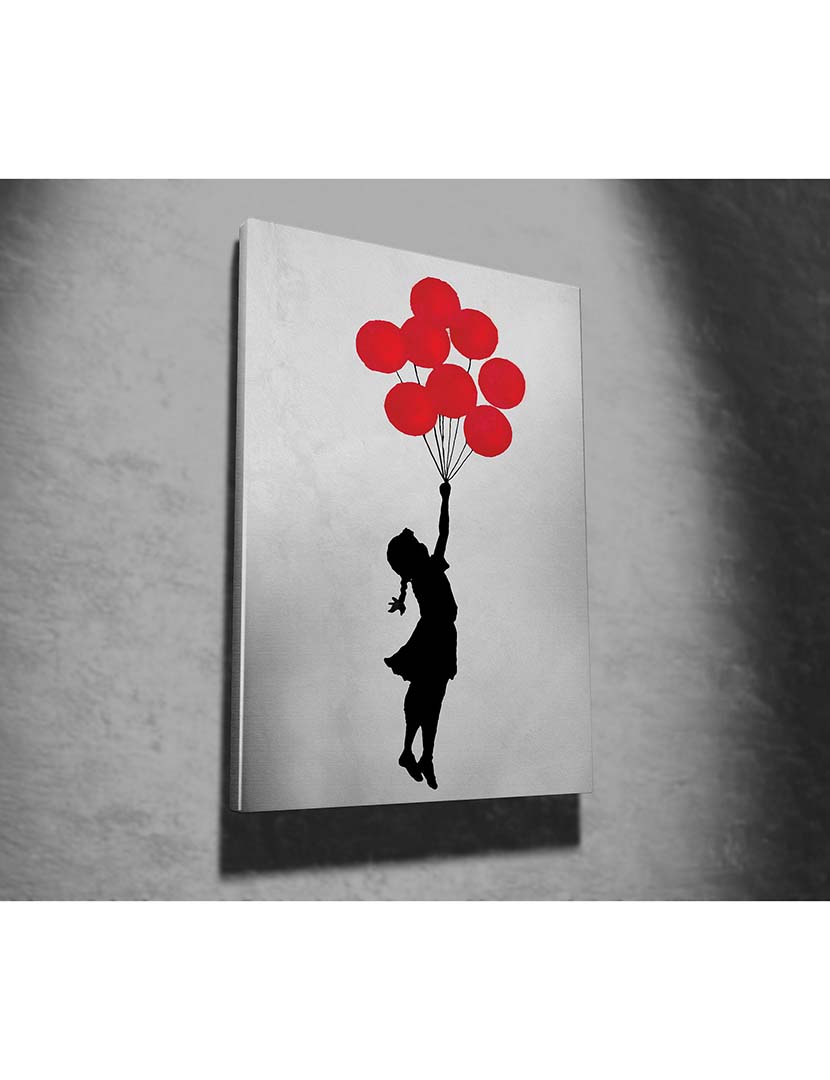 Pintura em tela Garota de balão voador Banksy