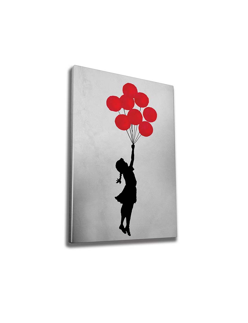 Pintura em tela Garota de balão voador Banksy