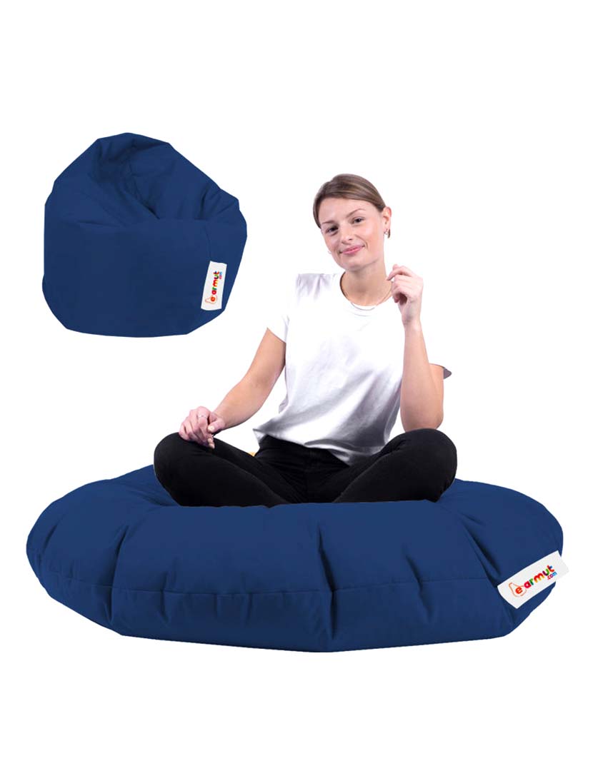 Pufe Almofada Iyzi 100 Azul Escuro