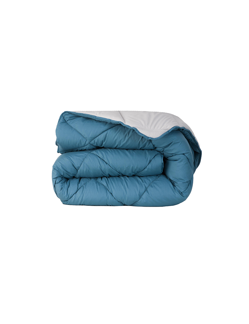 Edredon Bicolor Azul Petróleo